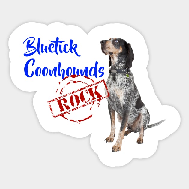 Bluetick Coonhounds Rock! Sticker by Naves